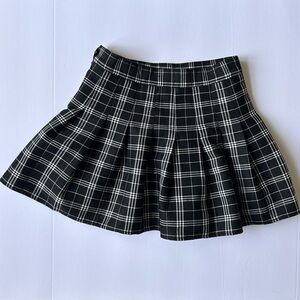 Black Plaid Skirt